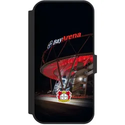 Nivocase Klapphülle für Apple iPhone 15 Handyhülle aus Kunst Leder NIVOflip schwarz Bayer 04 Leverkusen (Apple iPhone 15), Smartphone Hülle, Schwarz