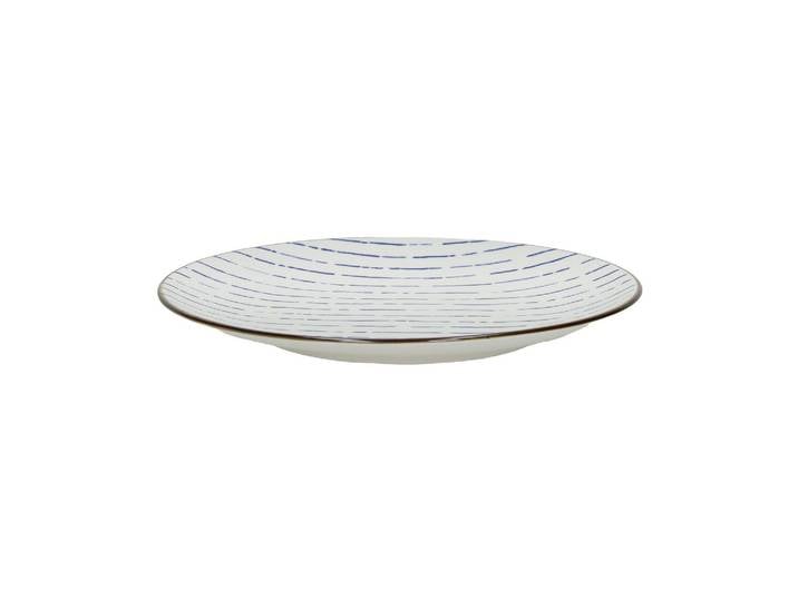 Assiette à dessert en porcelaine bleue, ronde, à motifs - Pomax,