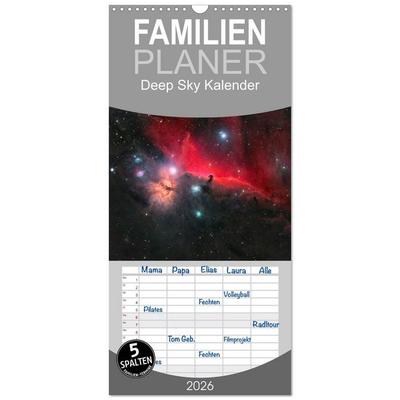 Familienplaner 2026 - Deep Sky Kalender mit 5 Spalten (Wandkalender, 21 x 45 cm) CALVENDO