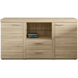 SIDEBOARD Spacoro 2F2S Eiche Sonoma 156,4/82/40,3 cm – Schubladenschrank Kommode Modern