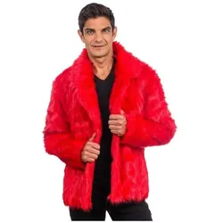 Chaks Jacke - Kunstfell: Rot (L)