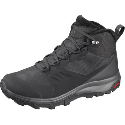 Wanderschuh SALOMON "OUTsnap CSWP W", Damen, Gr. 42,5, schwarz, Synthetik, Textil, Schuhe Wanderschuh, wasserdichte, wärmende Winterschuhe