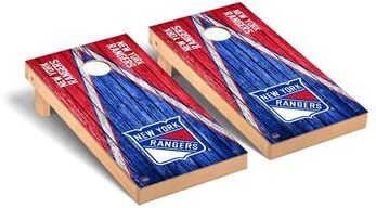 Skip's Garage New York Rangers NHL Triangle Cornhole Board Set