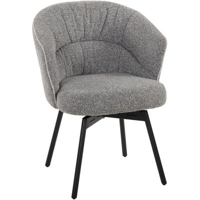 Esszimmerstuhl DUO COLLECTION "Meja XXL", grau (kieselgrau, schwarz, kieselgrau), B:64cm H:82cm T:64cm, Stühle, Esszimmerstuhl, Taschenfederkern, bis zu 150 kg belastbar