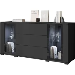 SIDEBOARD Caro SB 150 2D3S mit weißer LED Beleuchtung
