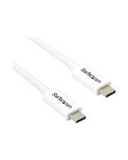 StarTech.com Thunderbolt 3 Kabel 20Gbit/s 2m Weiß 4K 60Hz Passiv USB Typ C Lader Thunderbolt-Kabel USB-C M bis M 2 m Unterstützung weiß (TBLT3MM2MW)