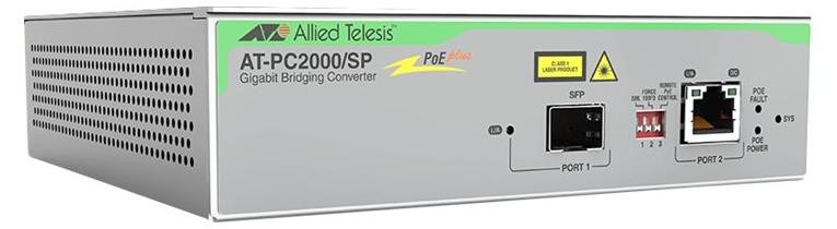 Allied Telesis AT PC2000/SP Mediaomzetter GigE SFP mini-GBIC naar RJ-45 850 nm