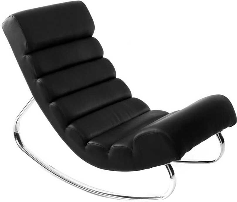 Miliboo Design-Sessel Schaukelstuhl TAYLOR Schwarz