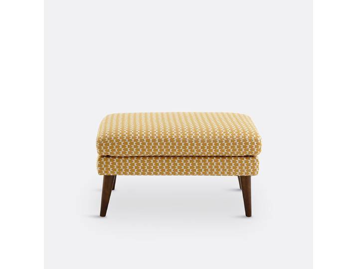 LA REDOUTE Pouf polyester, Séméon Jaune,Blanc