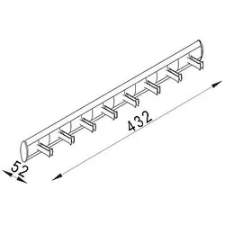 Servetto, Kleiderschrank Zubehör, Gürtelhalter SELF SYSTEM, Länge 432 mm