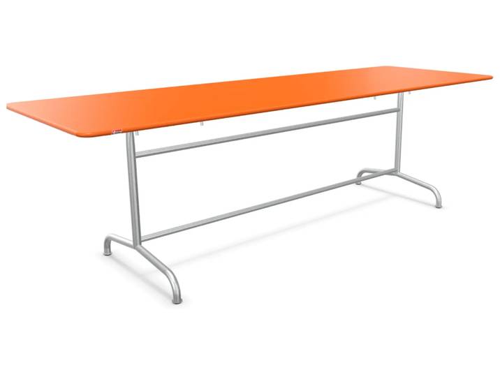 Metall-Tisch Rigi Feuerverzinkt von Schaffner / Farbe: Orange / Grösse: 240 x 80 cm
