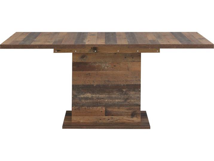 Esstisch FORTE Clif , beige (old wood vintage), B:160cm H:76,6cm T:90cm, Tische, Esstisch, Breite 160-200 cm ausziehbar