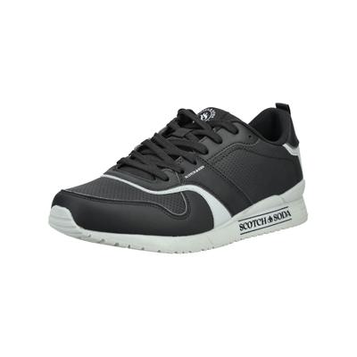 Sneaker SCOTCH & SODA "Scotch & Soda Sneaker Lederimitat", Herren, Gr. 43, schwarz-weiß (schwarz, grau), Lederimitat, Schuhe Sneaker