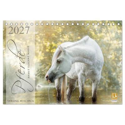 Pferde - Anmut, Eleganz, Magie (Tischkalender 2027 DIN A5 quer), CALVENDO Monatskalender