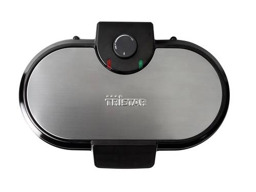 Tristar WF-2120 Waffeleisen BPA-frei, Antihaftbeschichtung, Kontrollleuchte, Überhitzungsschutz Schwarz, Grau