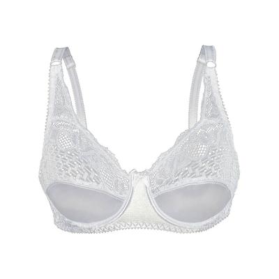 Bügel-BH SASSA "Bügel BH Basic", Damen, Gr. 95, Cup B, weiß, Spitze, Obermaterial: 95% Polyamid PA. 5% Elasthan EL., BHs Bügel-BH