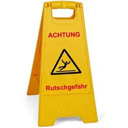 Schild Rutschgefahr gelb klappbarer Aufsteller mit beidseitiger Beschriftung