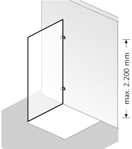 HSK Duschkabinenbau KG HSK Atelier Plan Pur Seitenwand zu AP.201 - AP.204 AP.79