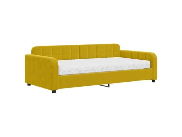 vidaXL Tagesbett mit Matratze Gelb 100x200 cm Samt