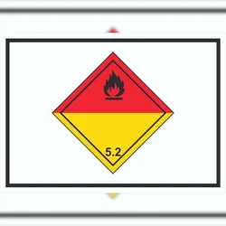 HB-Druck Schild Organische Peroxide Symbol explosiv A6 (105x148mm)