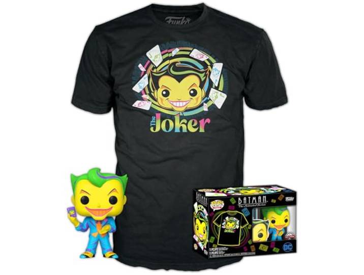 Funko POP & TEE: DC- Joker (BKLT)- Small