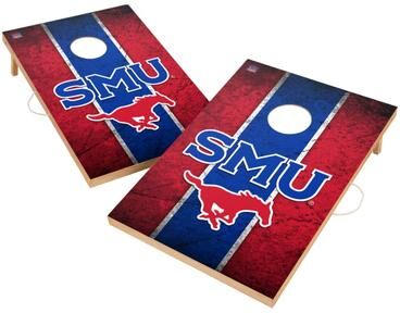 Skip's Garage Vintage Southern Methodist University Mustangs SMU Regulation 2x4 Cornhole Set