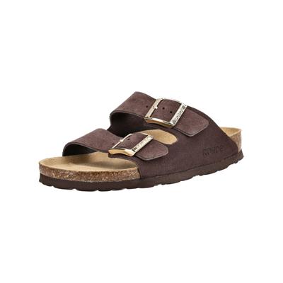 Pantolette ROHDE "Rohde Pantoletten Veloursleder", Damen, Gr. 43, mocca, Veloursleder, Schuhe Pantolette