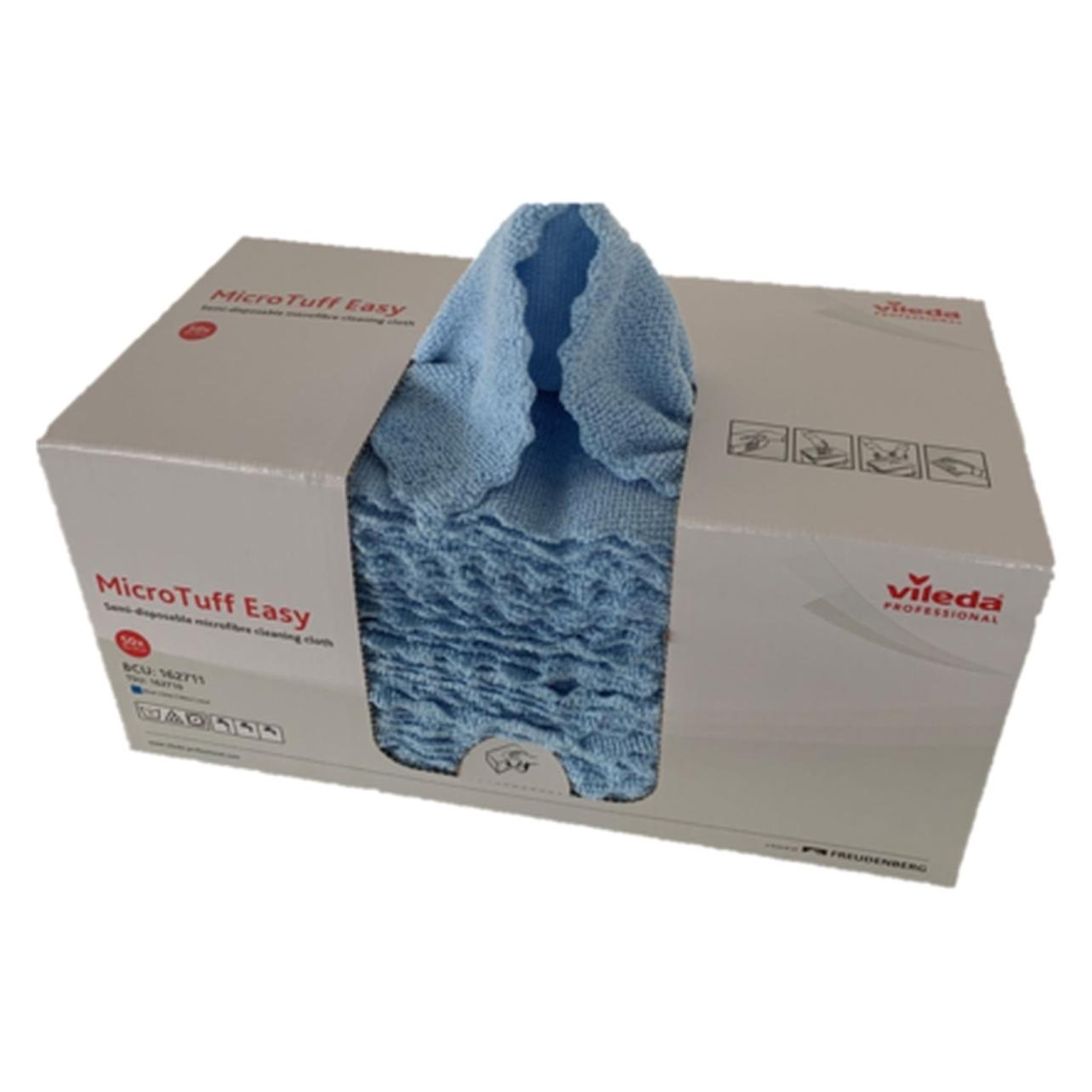 Vileda Microfasertuch MicroTuff Easy 30x30cm blau VE=50 Stück (1 Stk.) (162711)