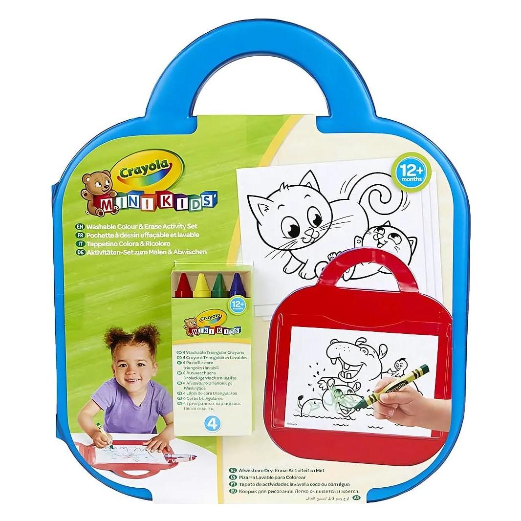 Crayola Mini Kids - Aktivitätsmatte zum Ausmalen und Löschen (256416)