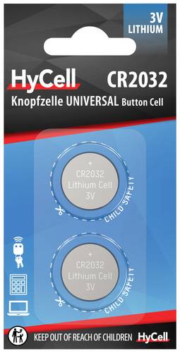 HyCell Knopfzelle CR2032 3V 2 St. 200 mAh Lithium CR 2032