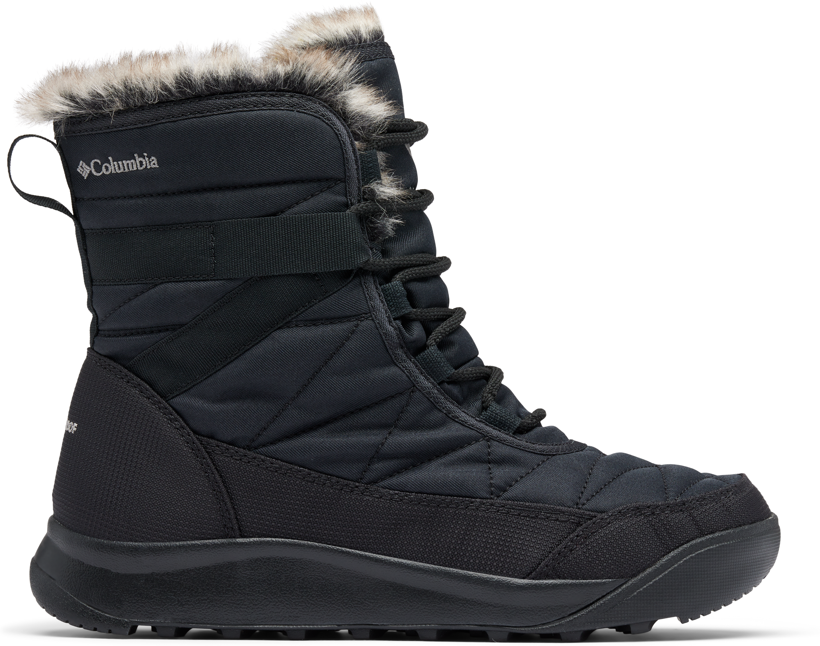 Snowboots COLUMBIA "MINX™ SHORTY IV", Damen, Gr. 37, schwarz (schwarz, titanium ii), Textil, Schuhe Snowboots, gefüttert schwarz, titanium ii 37