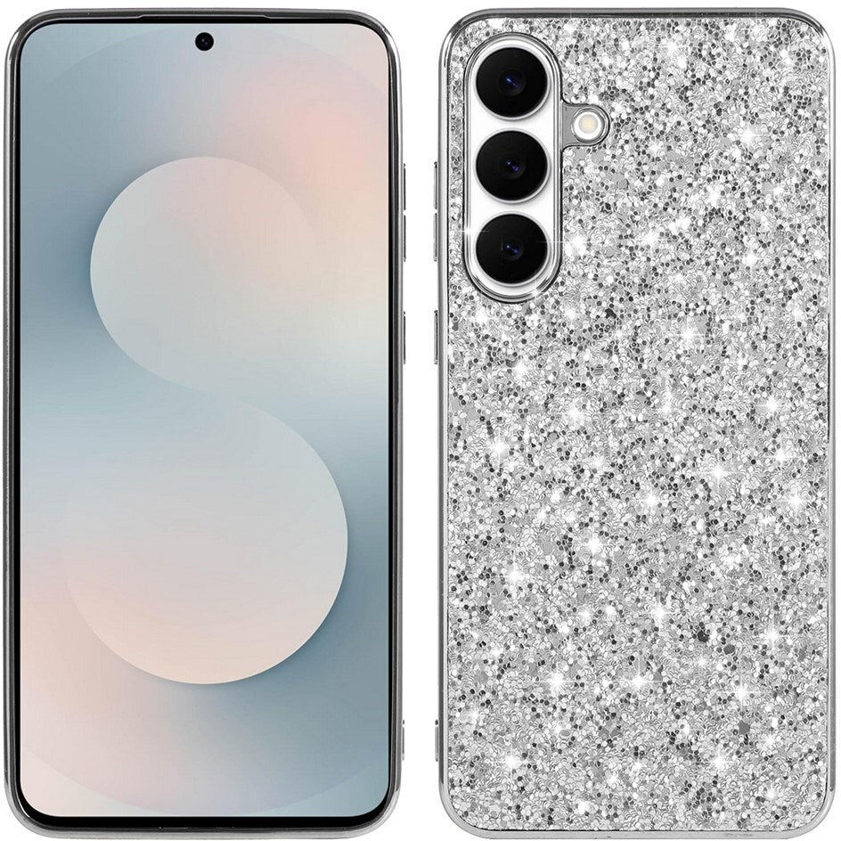 Samsung Galaxy A57 EIDERWOOD Glitter Bagside Cover - Sølv