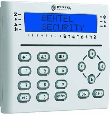 Bentel Security Bentel Absoluta T-White Tastiera Lcd Bianca Con Lettore Di Prossimità E Terminali I/o