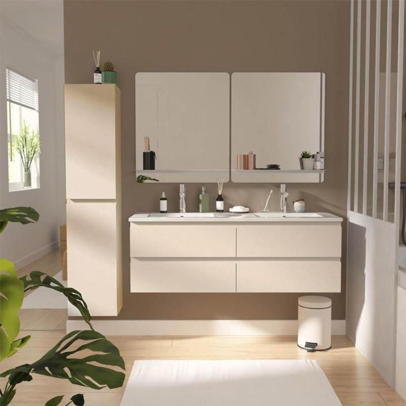 SORRENTO 120 cm Doppelwaschtisch mit Keramikarbeitsplatte