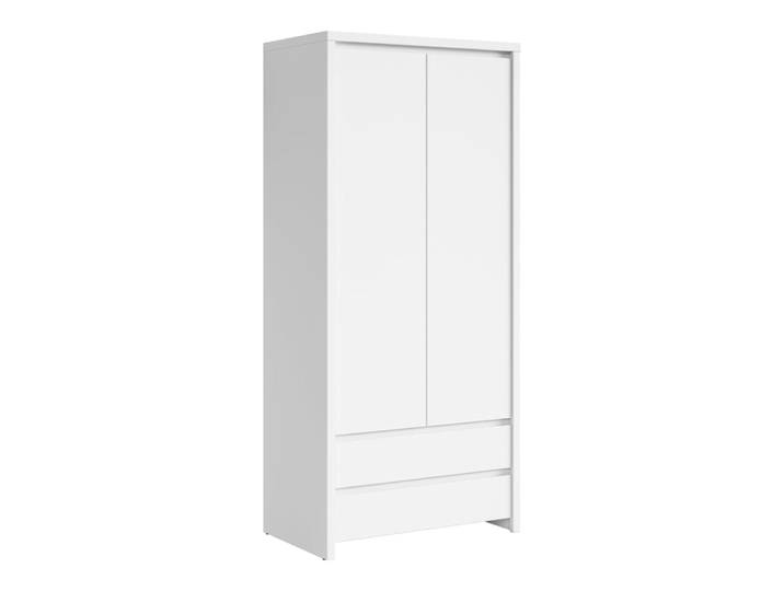 Armoire 2 portes 2 tiroirs blanche