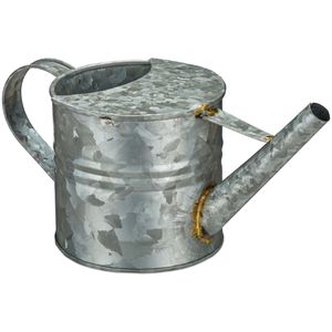 Relaxdays Gießkanne 10031549, silber, Metall, 1,3 Liter