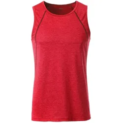 Funktions-Tanktop "JN494" - XL - red-melange/titan