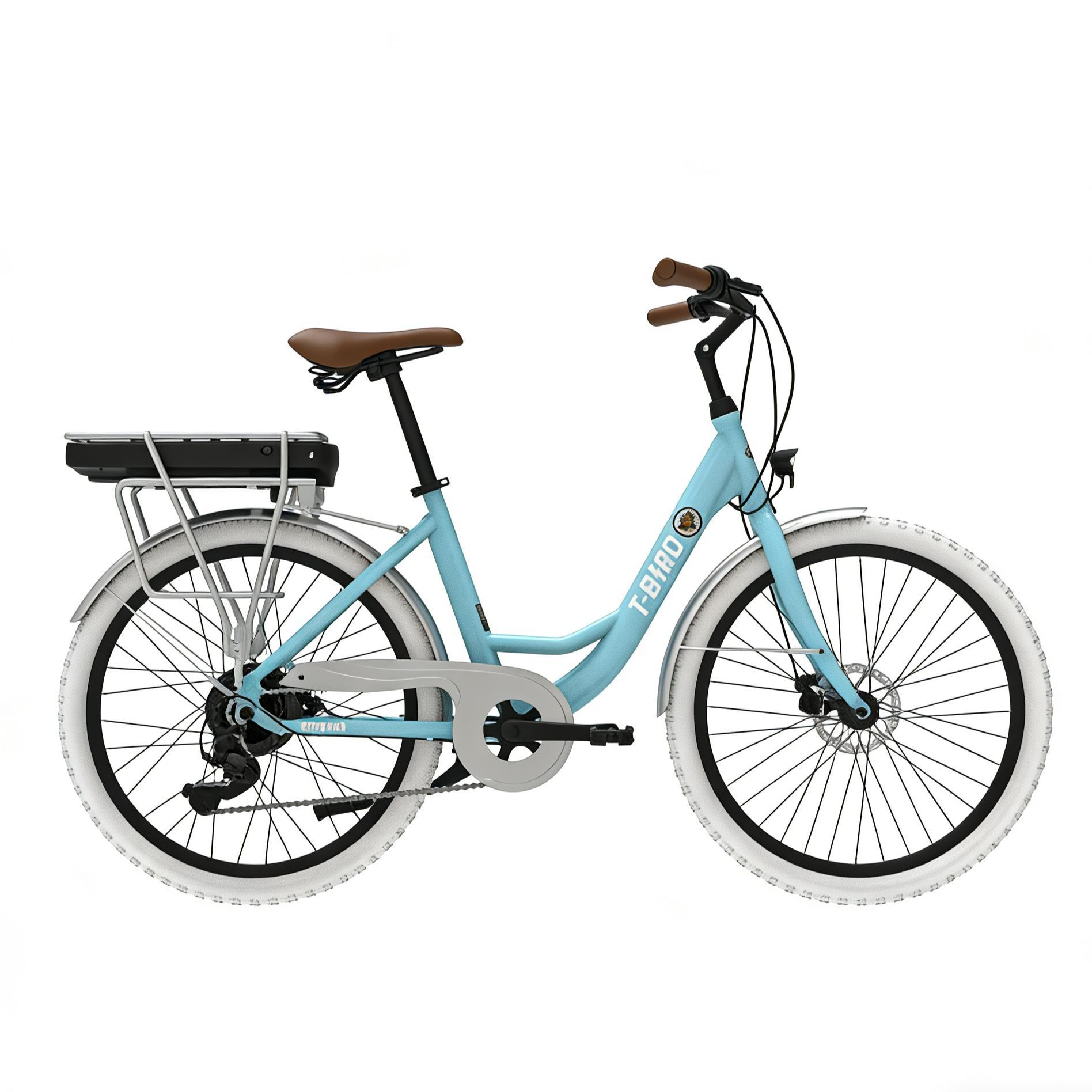 ZMH Elektrofahrrad Pedelec E-Mountainbike 36 VAkku 7 Gang Shimano Kettenschaltung 25 km/h mit mechanischem V-Lock hinten Aluminium 250 W Heckmotor