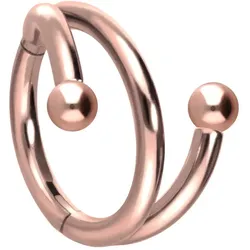 Titan Segmentring Clicker mit Innengewinde 3 RINGE + 2 KUGELN