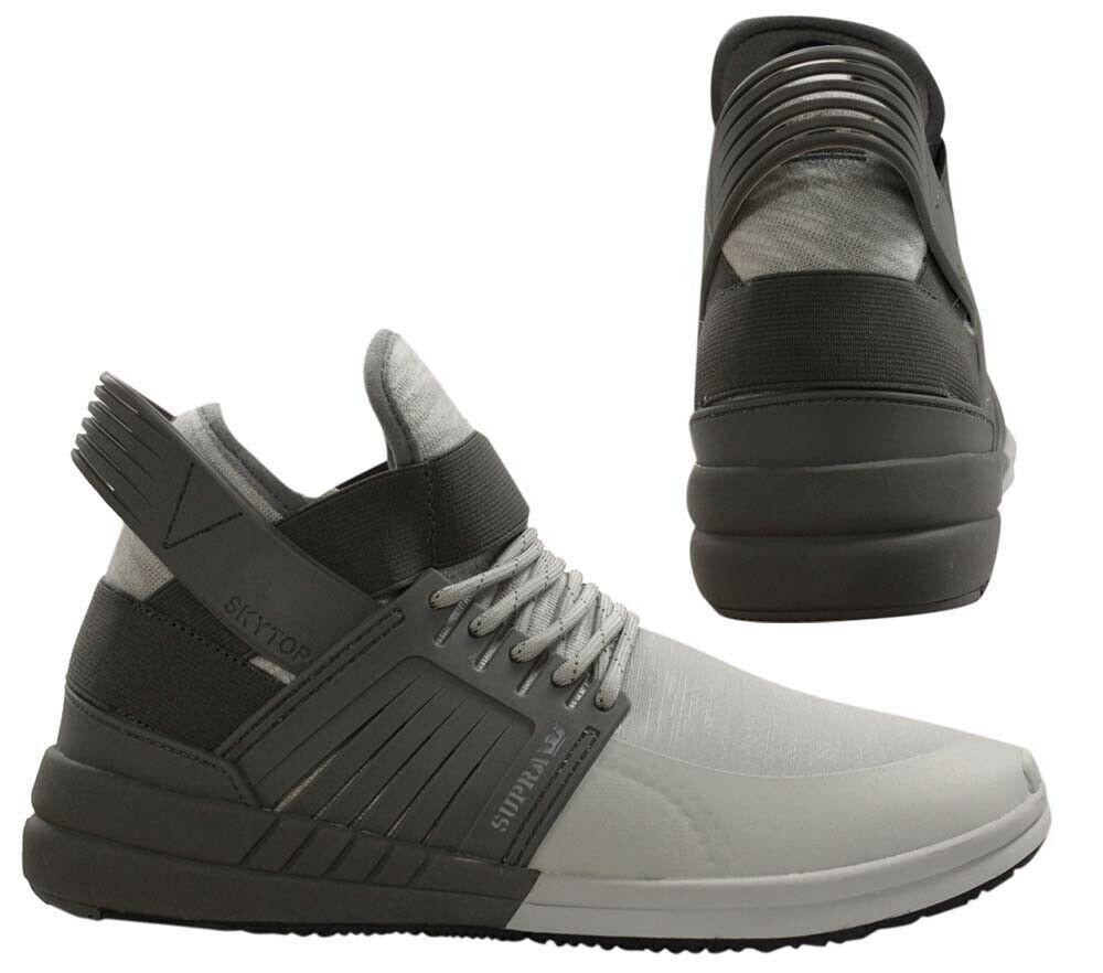 Supra Skytop V Grijs Slip On High Top Lace Up Herentrainers 08032 051 B48E