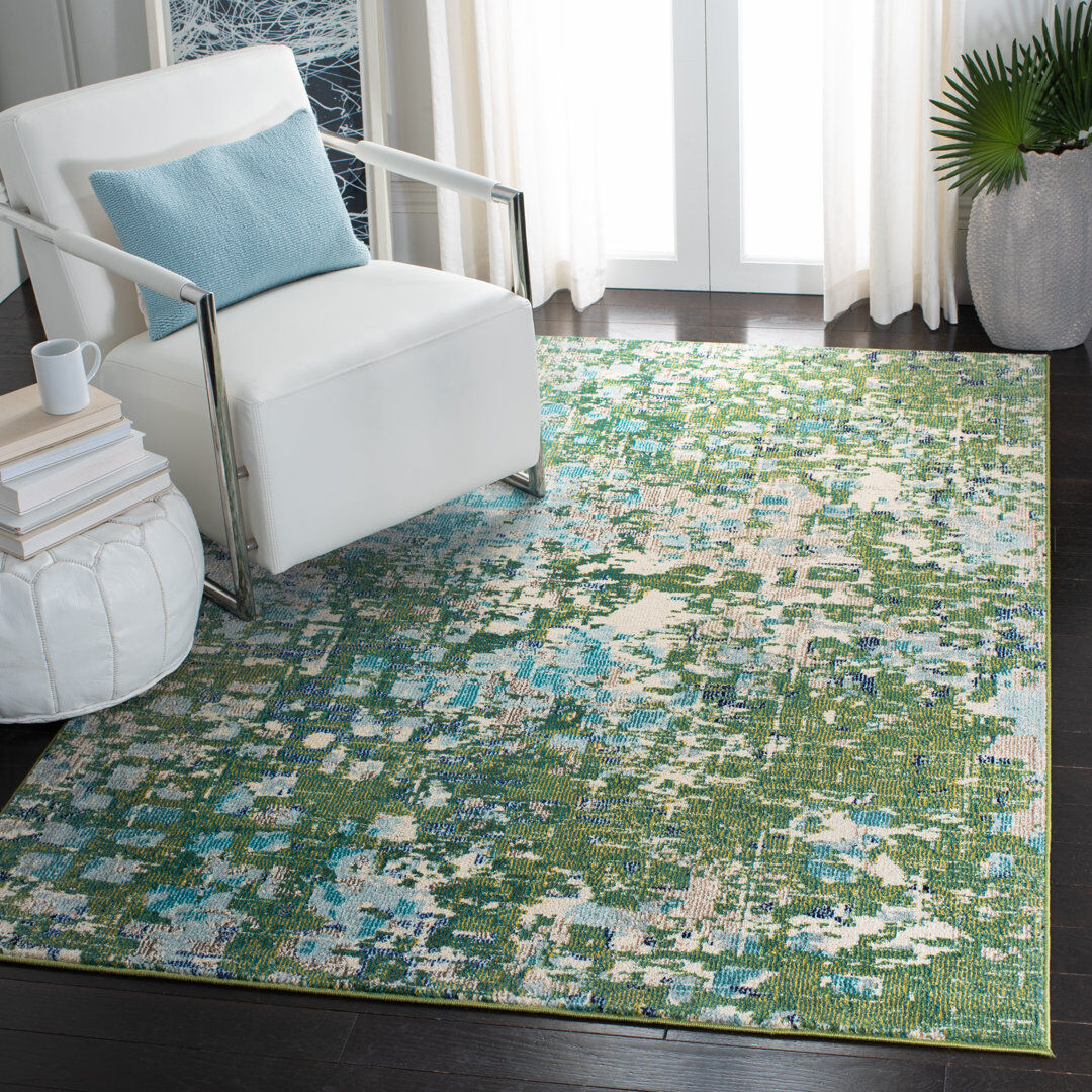 Borough Wharf Annalyce Rug In Green & Blue Green;Blue Rectangle 160 x 229 cm
