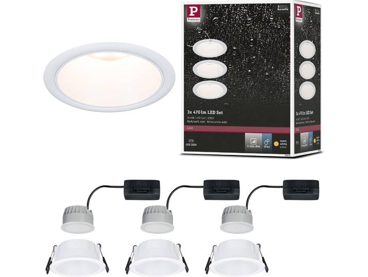Paulmann LED à encastrer Cole\, set de 3 lampes