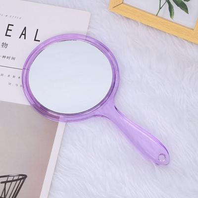 Fusion Finds Portable Handheld Makeup Mirror With 3X Magnifying Double Sided Mirror For Travel & Daily Beauty transparent purple