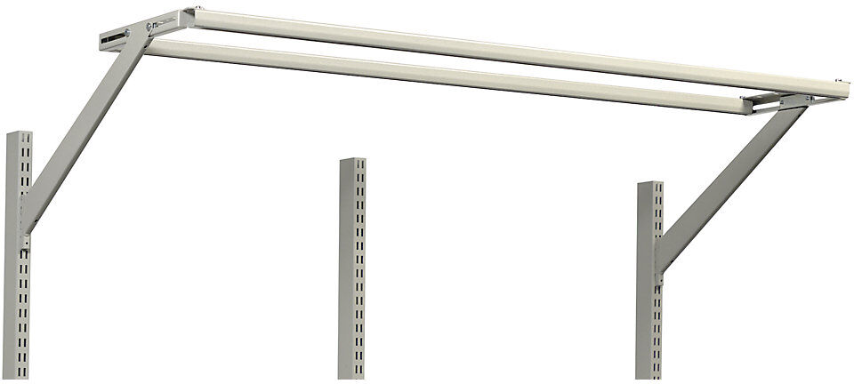 Gestell für Leuchte/Balancer, lichtgrau, für Tischbreite 1200 mm Treston