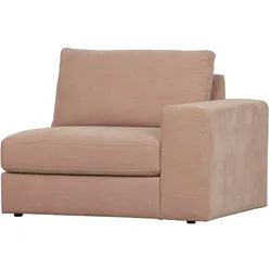 Modulsofa Family 1-Seat Element rechts, eleganter Webstoff, modern, rosa, flexibel kombinierbar