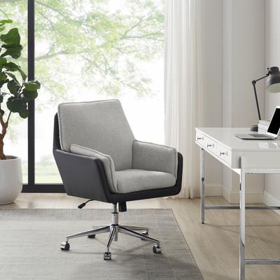 Linon Home Decor Linon Moffitt Swivel Chair Black Grey