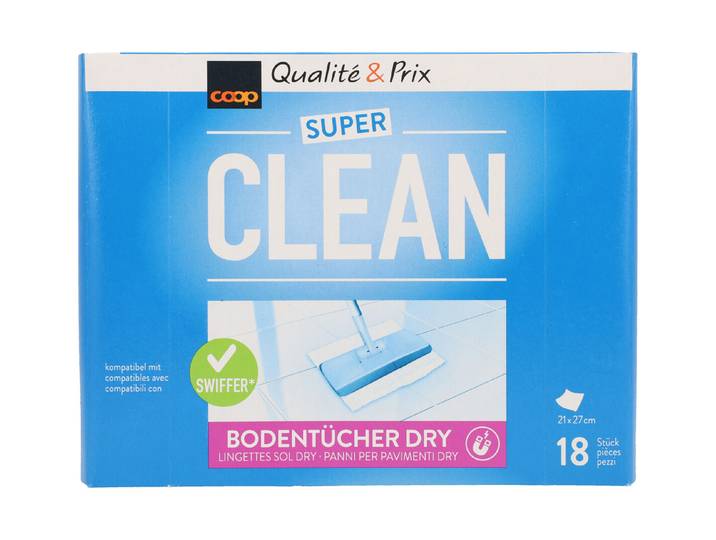 Super Clean Bodenwischtücher dry 18 Stück