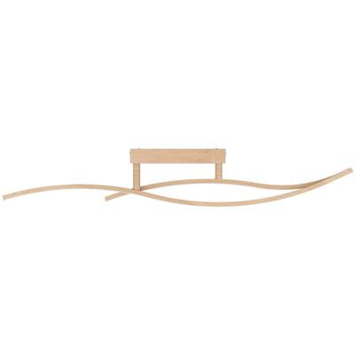 EGLO Deckenleuchte "Grisolia Deckenlampe, Wohnzimmerlampe, Metall und Kunststoff, Lampe", beige (braun), 1, H: 15cm, 1 Stk., Leuchten, Wand-/Deckenleuchte - L85 x B6 x H15 cm - braun - 12W inkl., Deckenleuchte