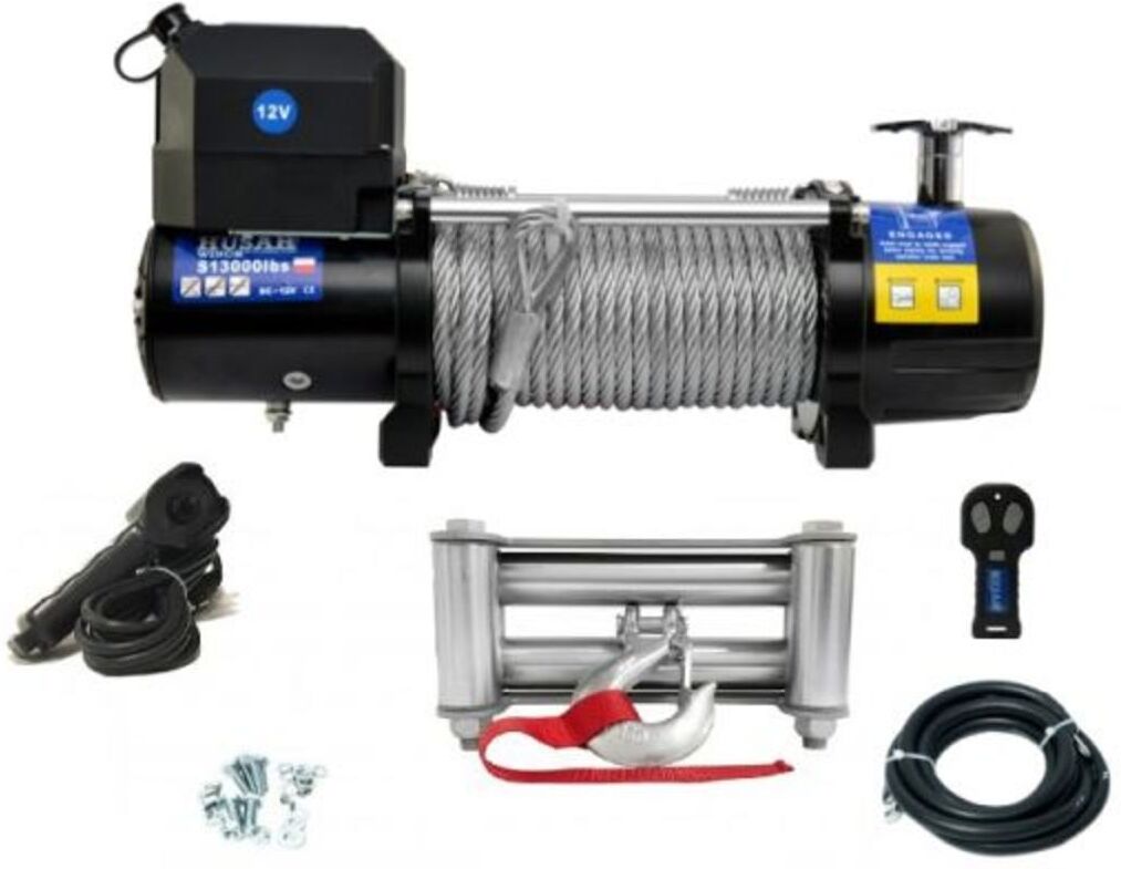 Seilwinde für Lafetten und Sonderfahrzeuge HUSAR WINCH BSTS13000LBS12V