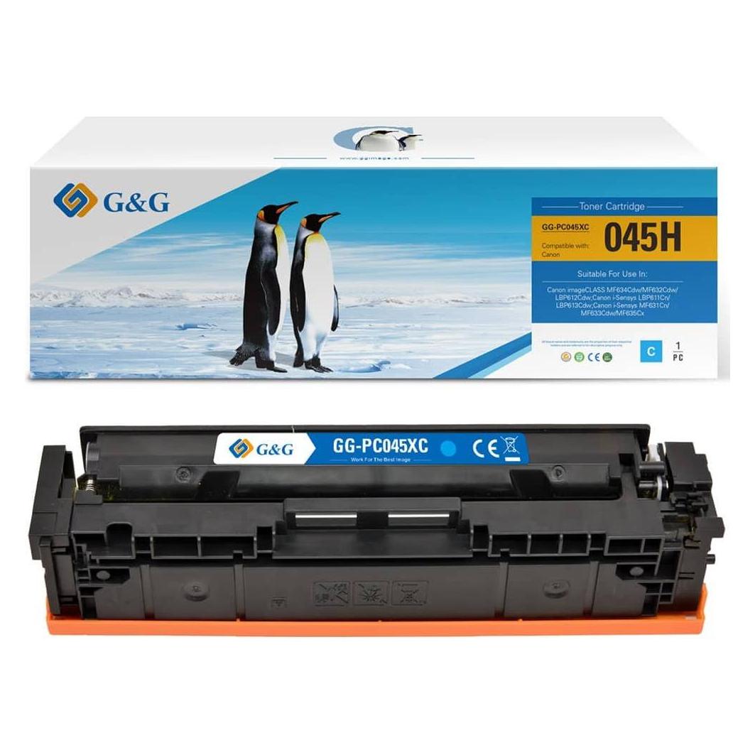 G&G kompatibel Toner mit Canon 045HC, NT-PC045XC, cyan, 2200S (18524)